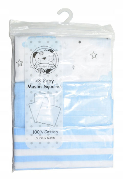 Picture of LE50HJ / 5292 / 5296 PACK OF 3 MUSLIN SQUARES 60 X 60CM